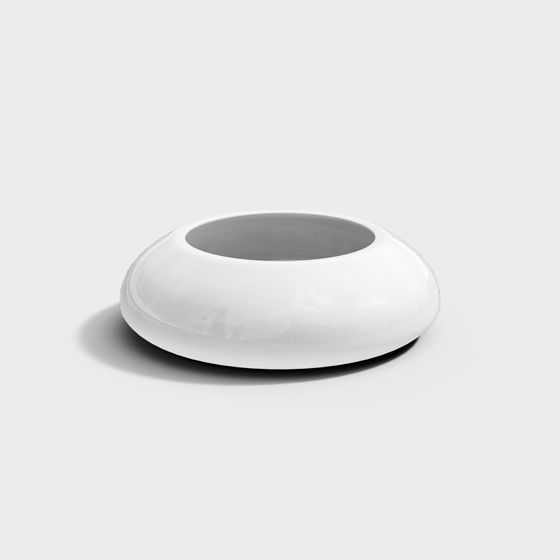 Elegant Low-Polygon Round Planter 3D model