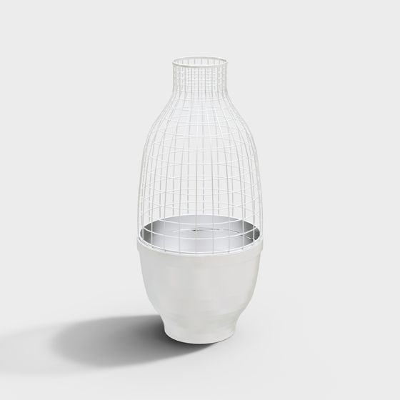 Grid Vase 3D model for Contemporary Design