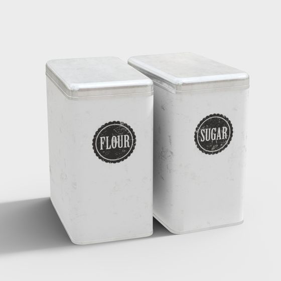 Vintage Storage Jars 3D Model