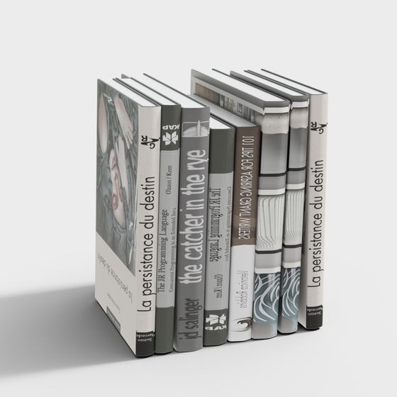 Low-Poly High-Detail Book 3D Model