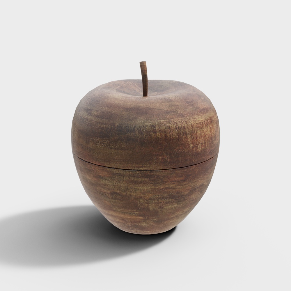 Wood Grain Apple 3D model