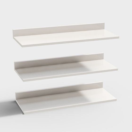 Suspended Shelf 3D model for Modern Minimalist Spaces