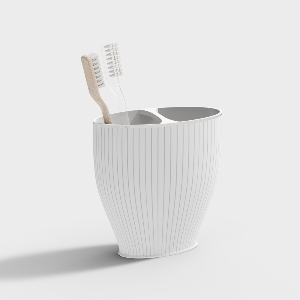 Minimalist Toothbrush Cup 3D model for Modern Interiors