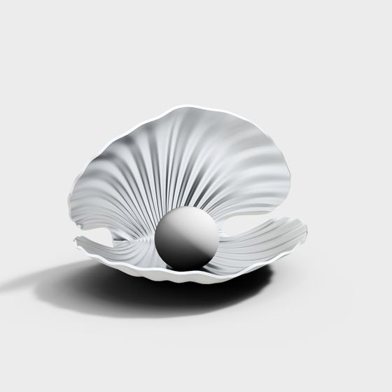 Realistic Pearl Shell 3D model