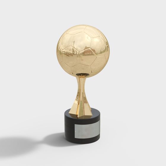 Elegant Football Trophy 3D model