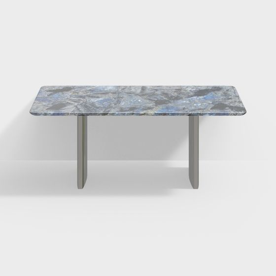 Minimalist Marble Dining Table 3D model