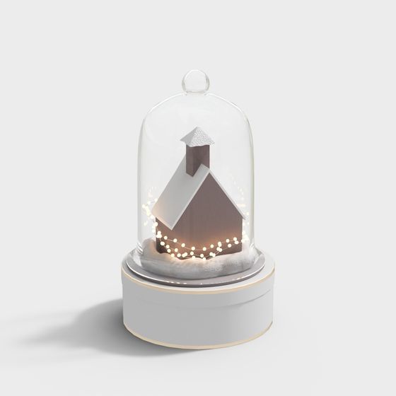 Charming Winter Cottage 3D model