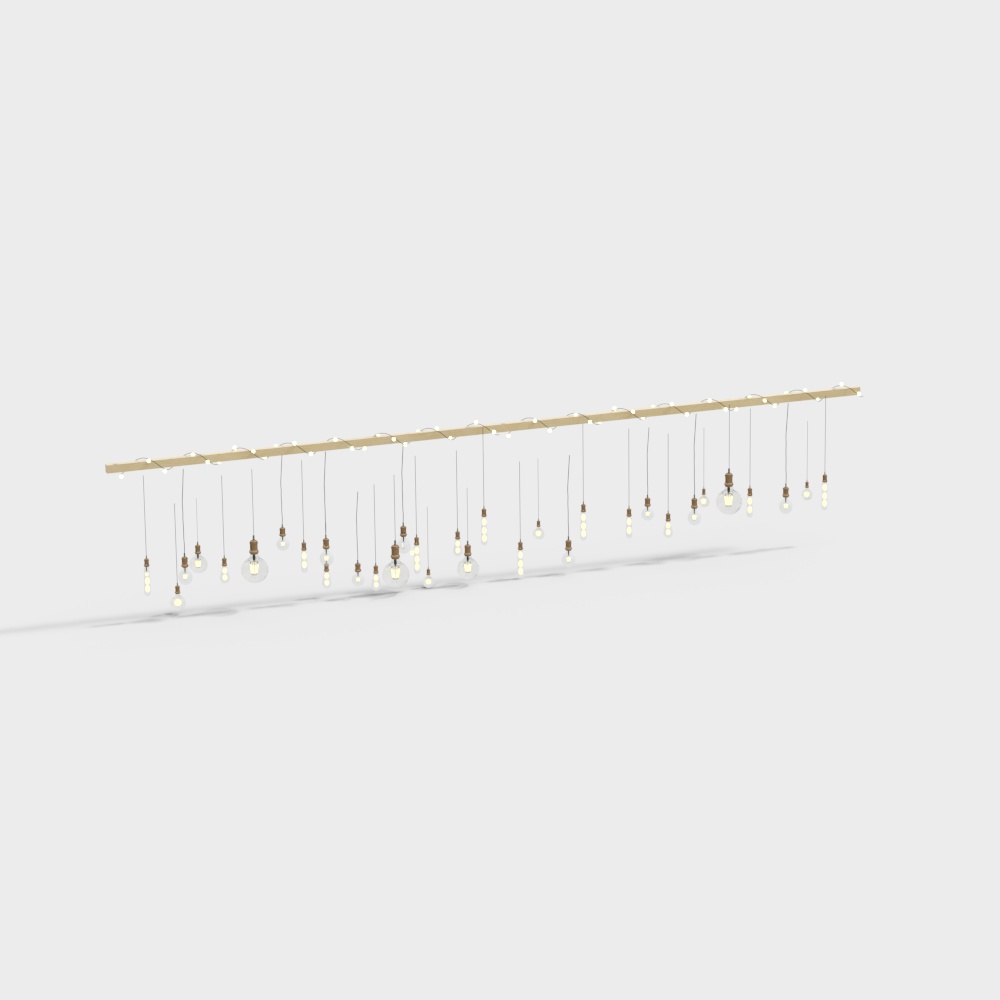 Unique Pendant Corridor 3D Model – Low-Poly Lighting Design