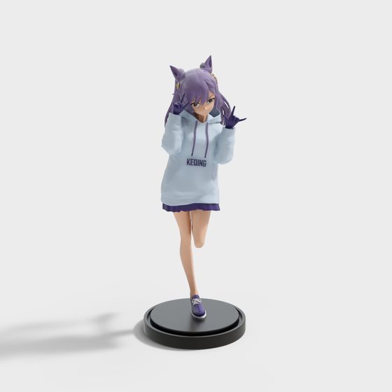 Keqing in Hoodie 3D model