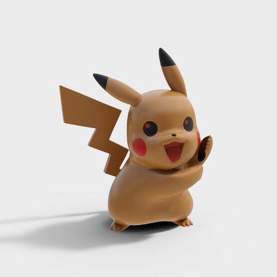 Cute Pikachu 3D Model for Creative Spaces