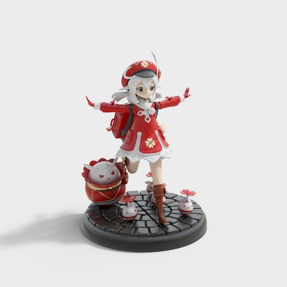 Vibrant Low-Polygon 3D Model of Sherry with Lantern