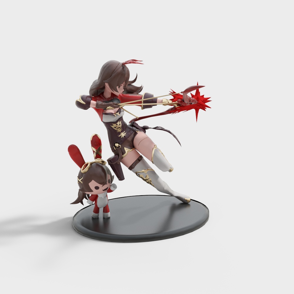 Arrow Hunter 3D model with Low-Poly Art