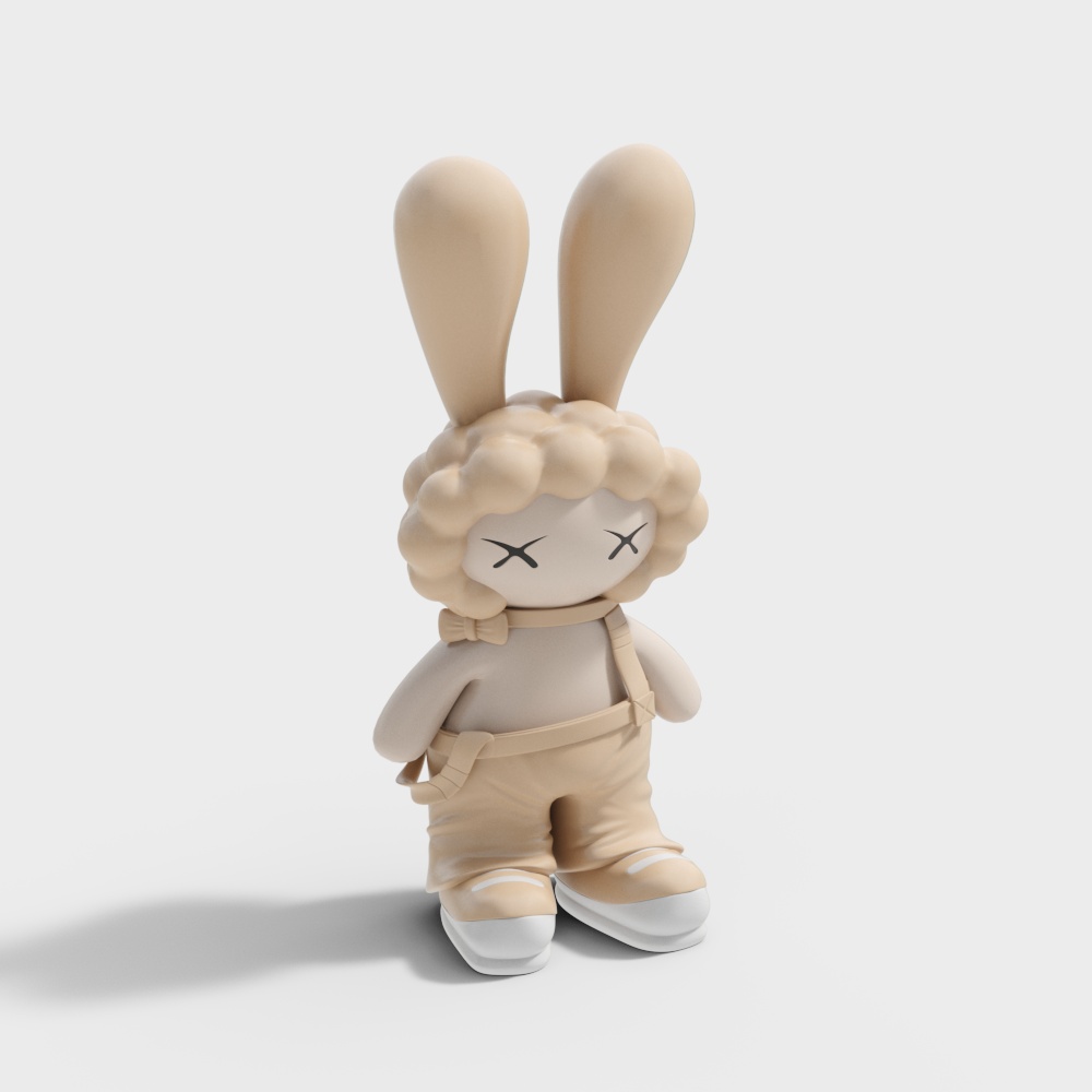 Bunny in Overalls 3D Model – Low-Poly Character Asset