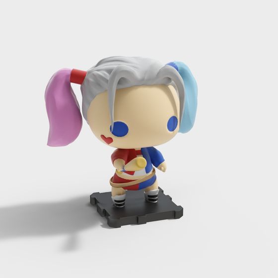 Playful Cartoon Character 3D model with Vibrant Colors