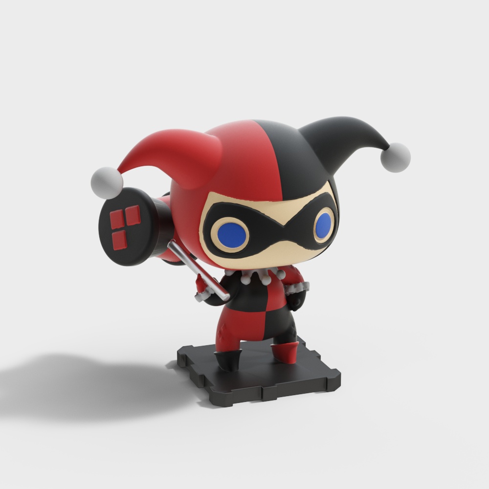 Vibrant Low-Poly Clown 3D Model for Creative Projects