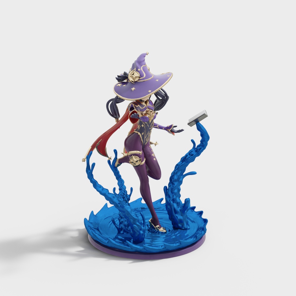 Purple Shadow Witch 3D Model