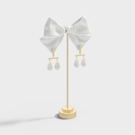 Elegant Bow Tie Charm 3D Model Display Stand
