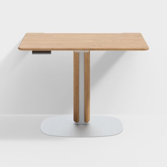 Fan House Furniture Lifting Table 3D Model in Cherry Wood