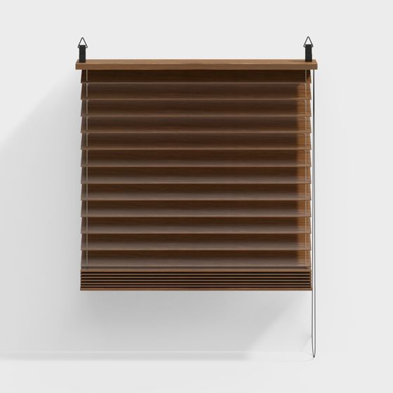 Stylish Wooden Blinds 3D model for Modern Interiors