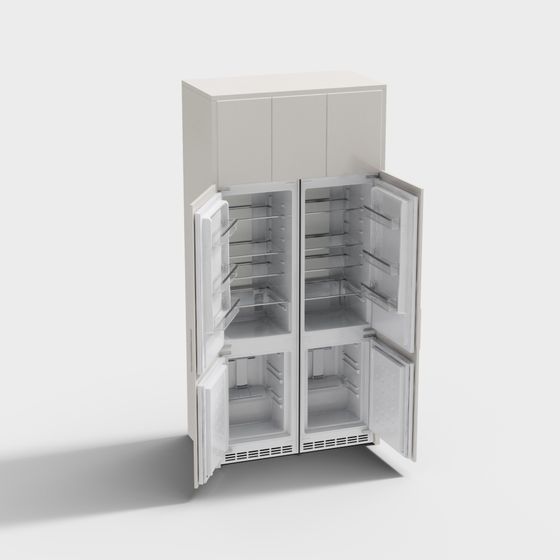 Stylish Refrigerator 3D model for Creative Projects