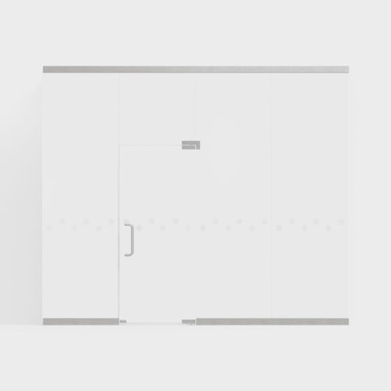 Elegant Glass Sliding Door 3D model