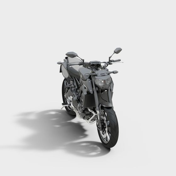 Stylish Low-Poly Motorcycle 3D model