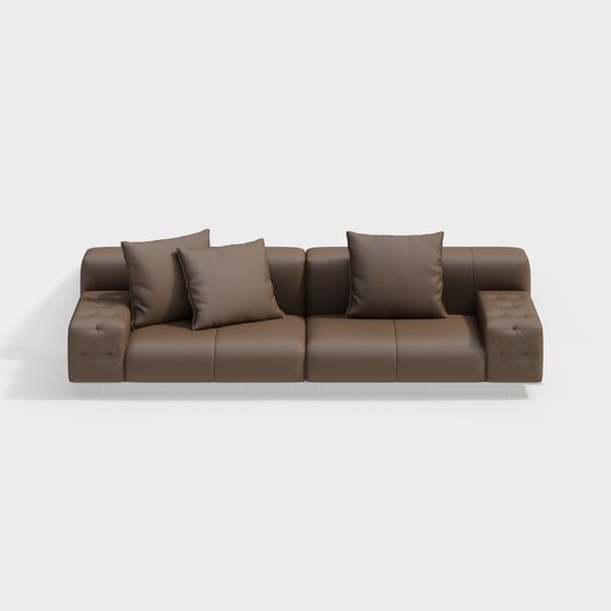 Stylish Low-Poly Sofa 3D Model