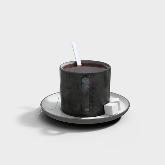 Warm Afternoon Tea 3D Model for Creative Projects