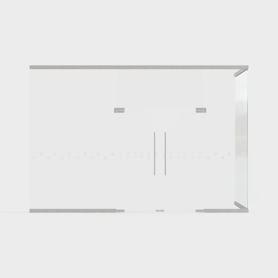 Stylish Glass Door 3D model for Contemporary Design