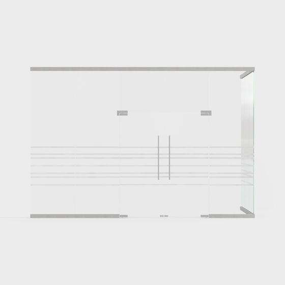 Transparent Glass Partition 3D model
