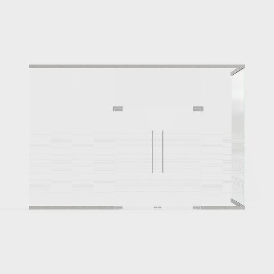 Contemporary Glass Facade Building 3D model