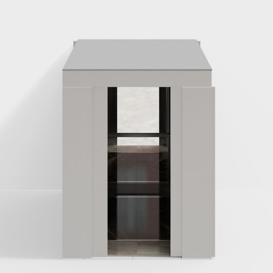Sleek Minimalist Storage Cabinet 3D model