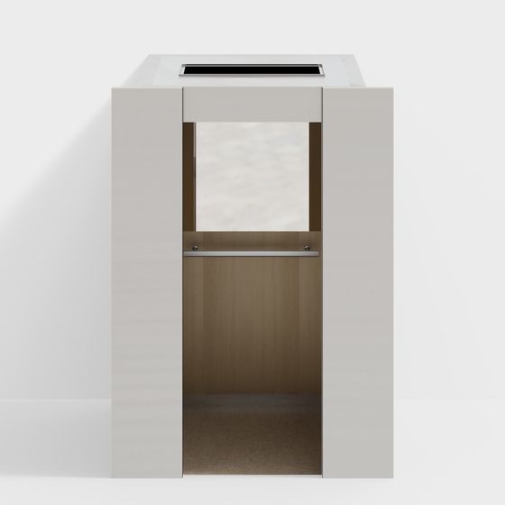 Minimalist City Trash Can 3D model