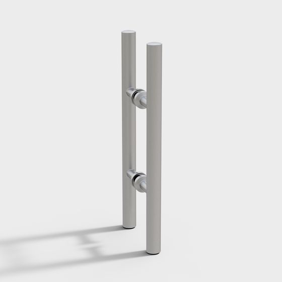 Sleek Metallic Handle 3D model