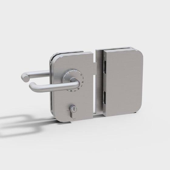 Modern Minimalistic Door Lock 3D Model