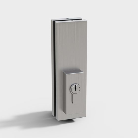 Stylish Low-Poly Door Lock 3D Model