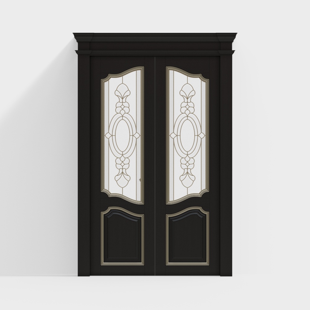 European retro entrance door