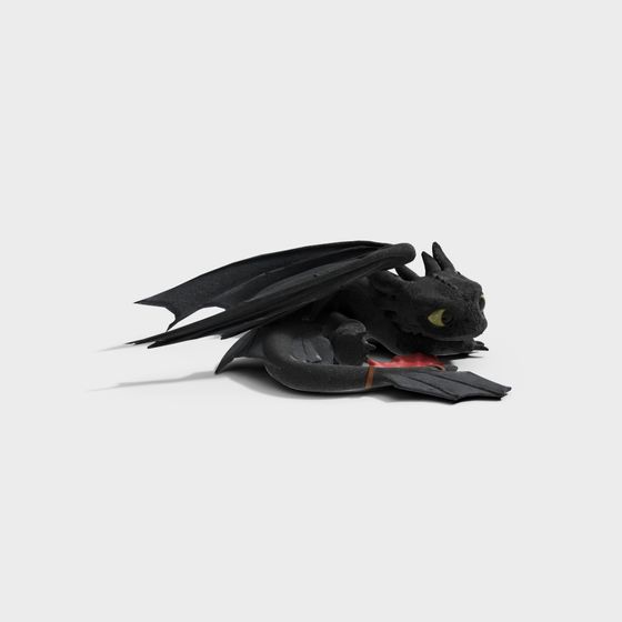 Night Fury 3D Model - Low Poly Design