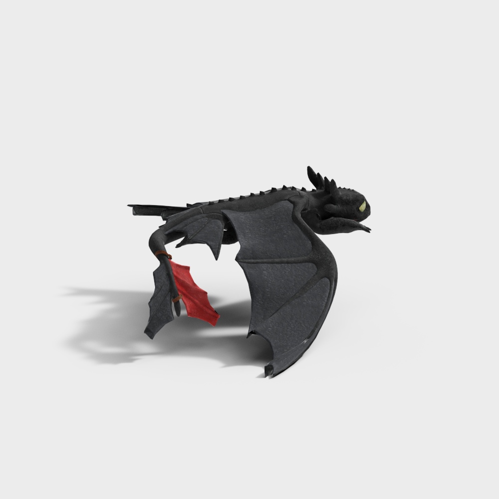 Night Fury 3D Model - Low Poly High Detail