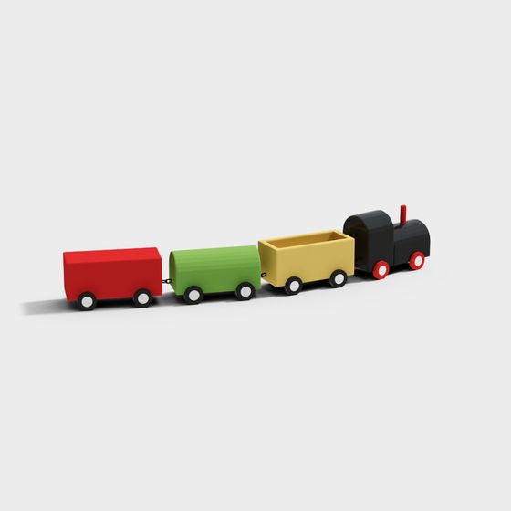 Colorful Train 3D model