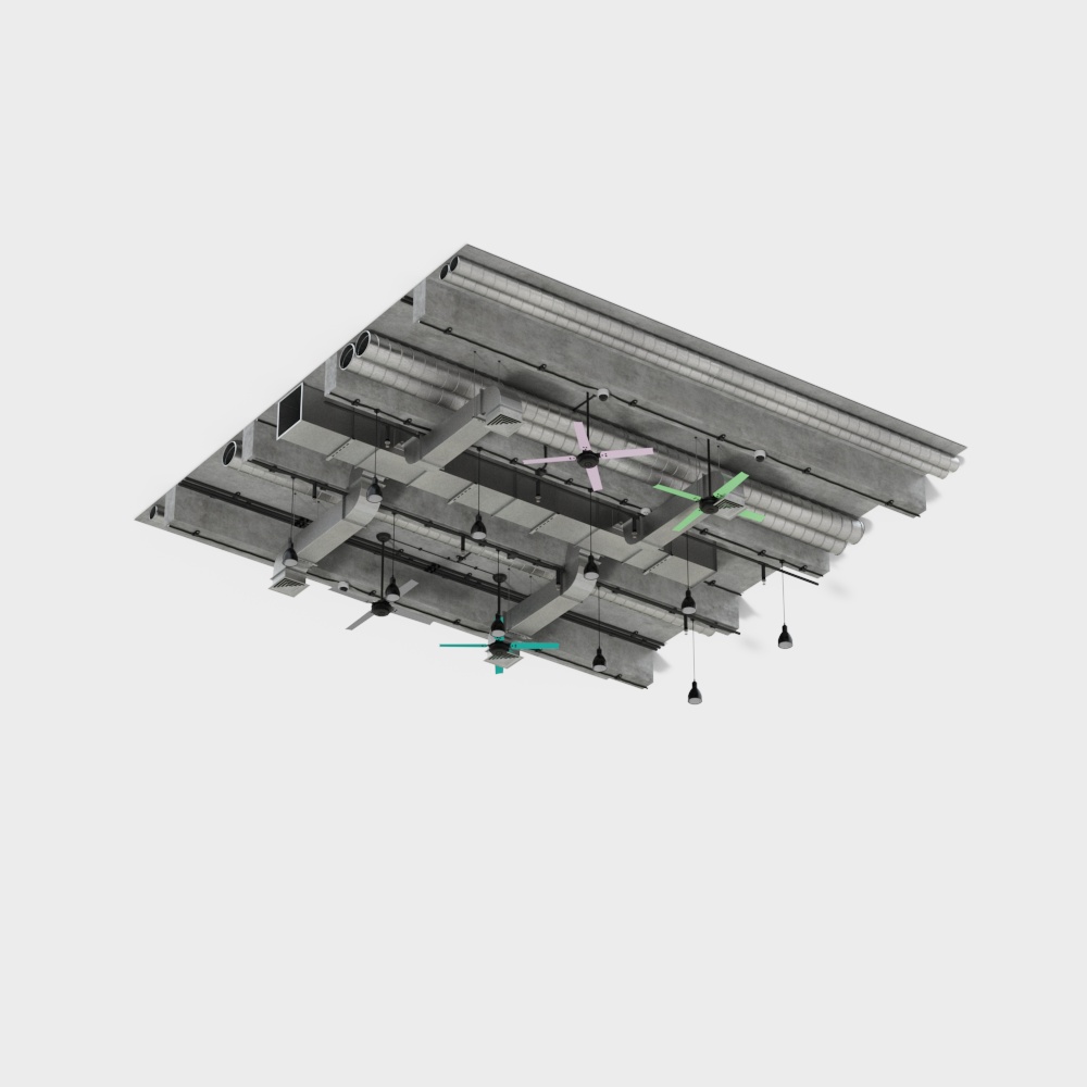 Integrated ceiling lighting module
