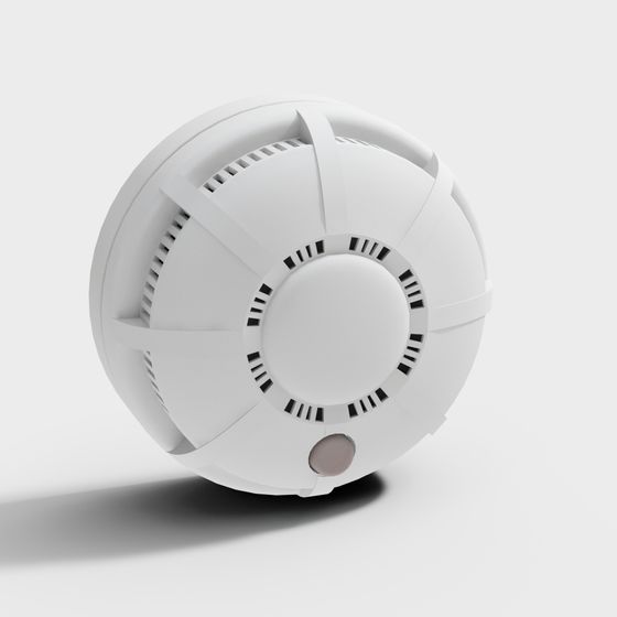 Minimalist Smoke Detector 3D model for Modern Interiors
