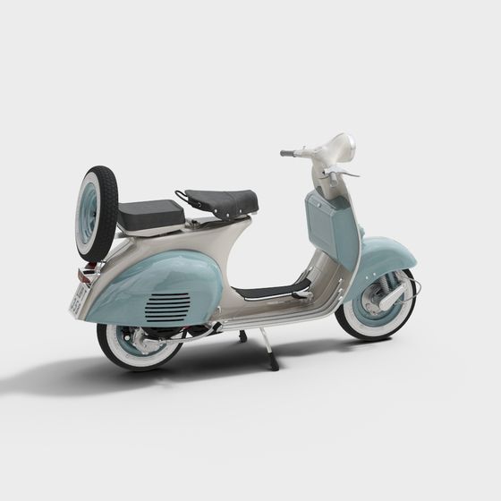 Vintage Style Italian Scooter 3D model
