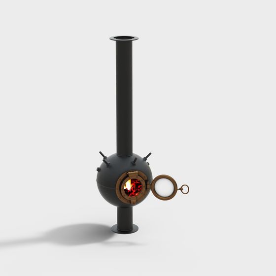 Stylish Industrial Steam Furnace 3D model