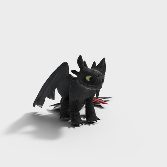 Night Fury 3D Model for Creative Projects