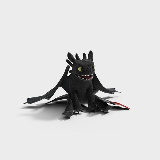 Night Fury 3D Model for Imaginative Projects