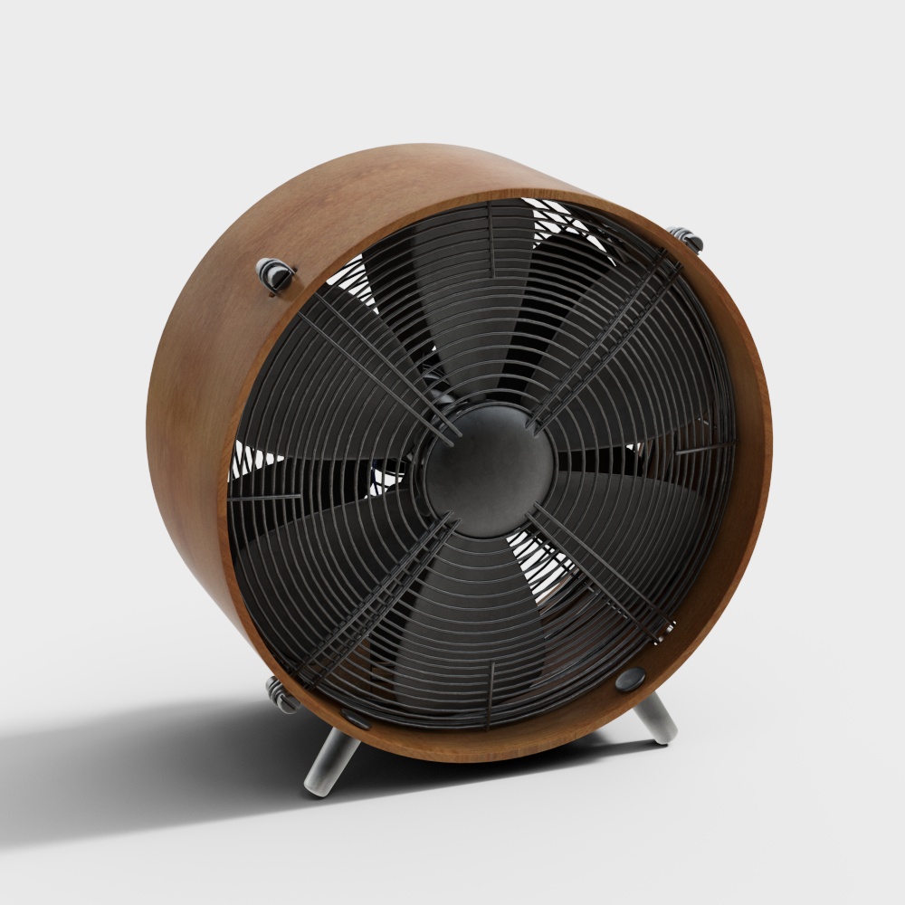 Stylish Low-Poly Table Fan 3D model