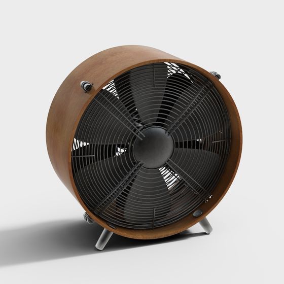 Stylish Low-Poly Table Fan 3D model