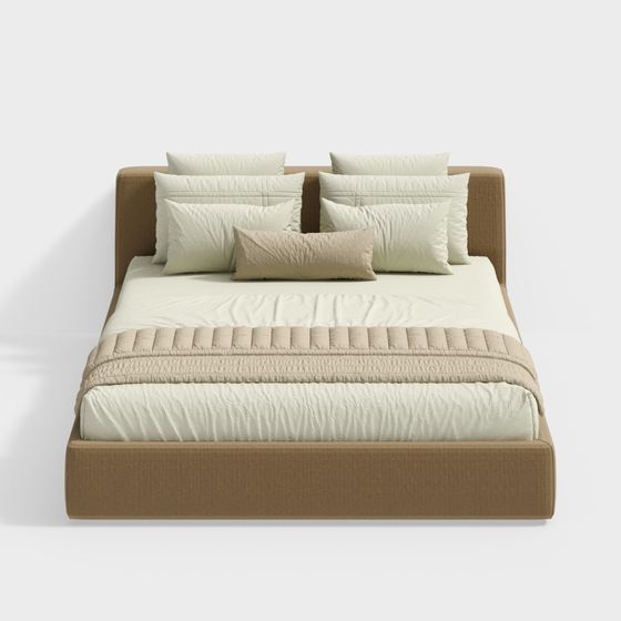 Modern Minimalist 3D Bed Model