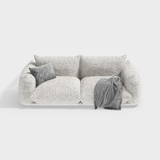 Stylish 3D Couch Model for Modern Interiors